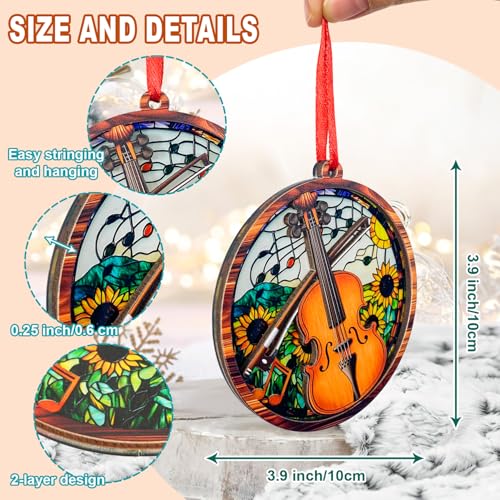 Sufavn Cello Ornament for Christmas Tree - Wooden Acrylic Holiday Decor, Model: THIS listing - Cello Variation