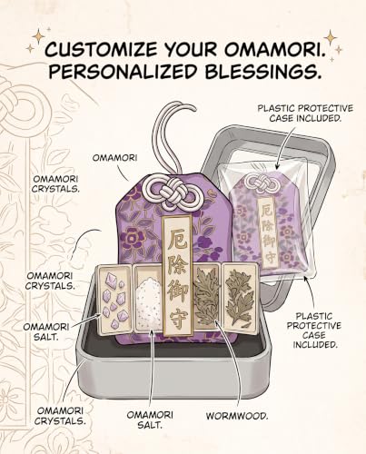 Traditional Japanese Omamori Lucky Charm Amulet for Protection and Luck