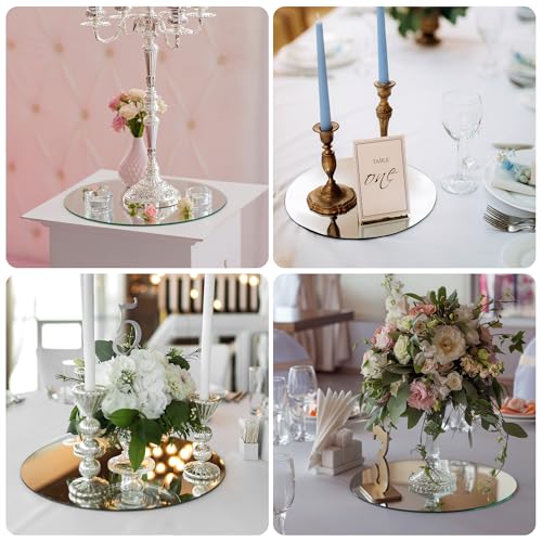 16-Pack 8-Inch Round Acrylic Mirror Sheets for Centerpiece Table Decor
