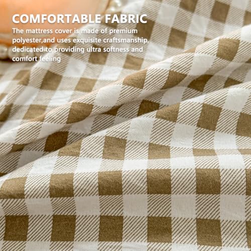 Twin Japanese Futon Mattress Cover - Gingham Check, 43"x84"