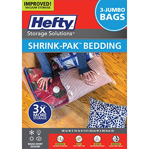 Jumbo Vacuum Storage Bags 3 Pack for Comforters and Blankets