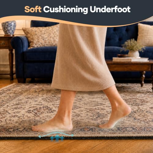 8x10 Ft Felt Rug Pad, 3/8 Inch Thick Dense Carpet Underlay for Hard Floors