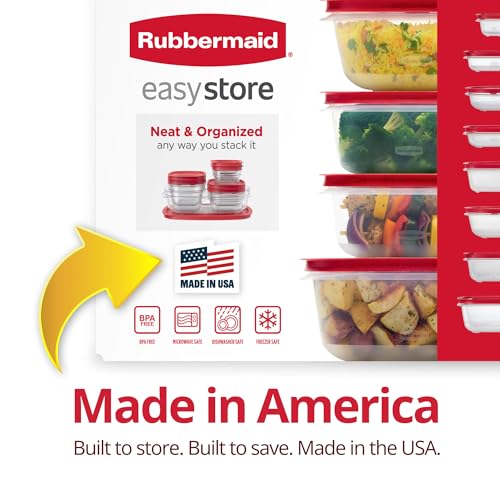 Stackable Plastic Food Storage Containers with Lids, 18-Piece Set