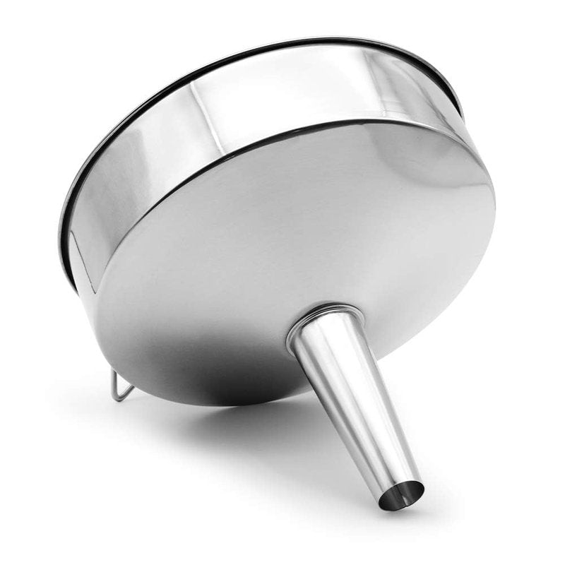 Super Large Stainless Steel Large Funnel with Detachable Strainer/Filter for Cooking Oil and Transmission Liquid and Powder, Food Grade Metal Kitchen Funnels