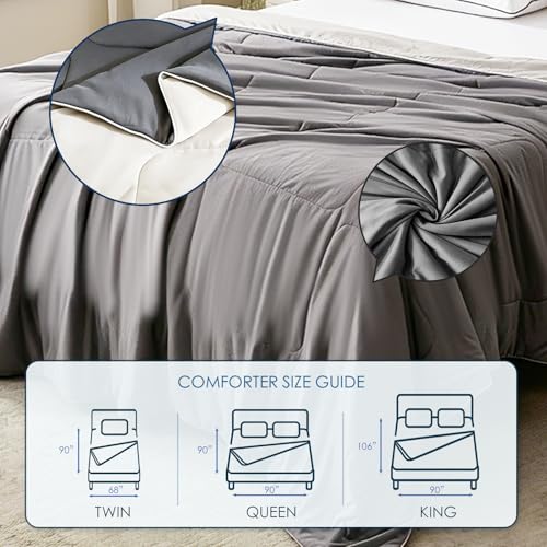 Cosybay Queen Cooling Comforter - Double-Sided Summer Blanket for Hot Sleepers