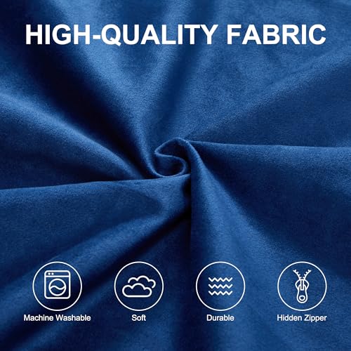 4FT Memory Foam Bean Bag Chair - Oversized Velvet Lounger with Side Pocket