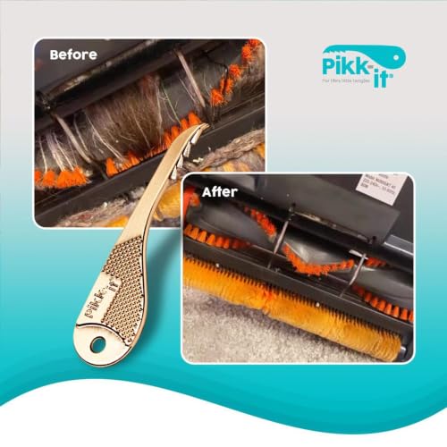 Pikk-it Vacuum & Hair Brush Cleaner Tool - Tangle & Hair Removal, Model 1