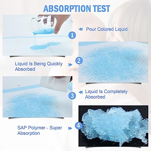 Disposable Baby Changing Pads 100 Pack Waterproof Underpads 17x13