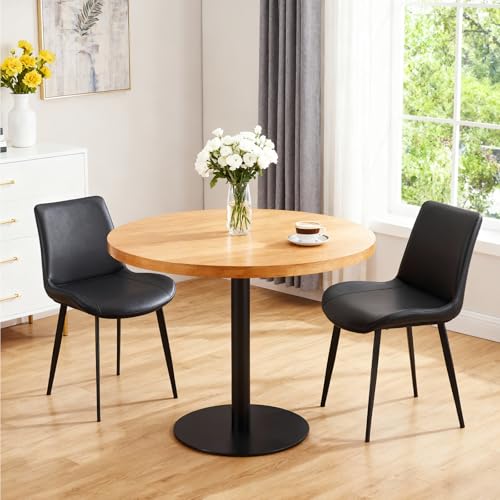 Modern PU Leather Dining Chairs Set of 4, Ergonomic Upholstered Kitchen Chairs