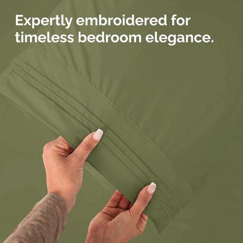 King Standard Pillow Cases - Soft Hotel Quality, Wrinkle Resistant, Machine Washable - 2 Piece Set in Sage Green