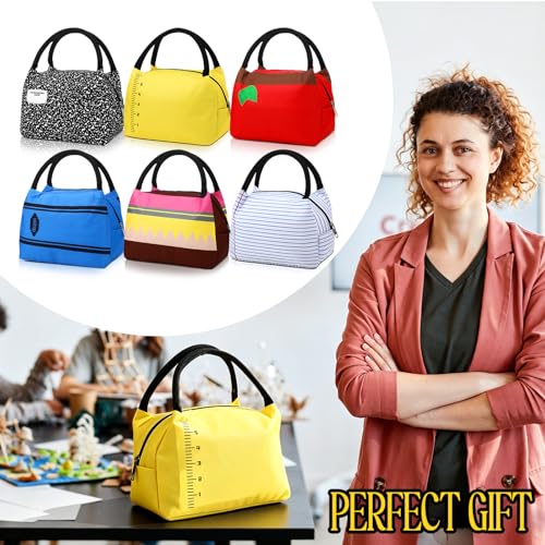 SilTriangle 24 Pcs Christmas Teacher Lunch Bags Set – Colorful Insulated Tote Bags