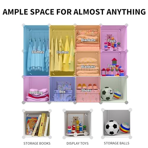 Portable Kids Wardrobe and Baby Closet Organizer, 47-Inch Nursery Storage