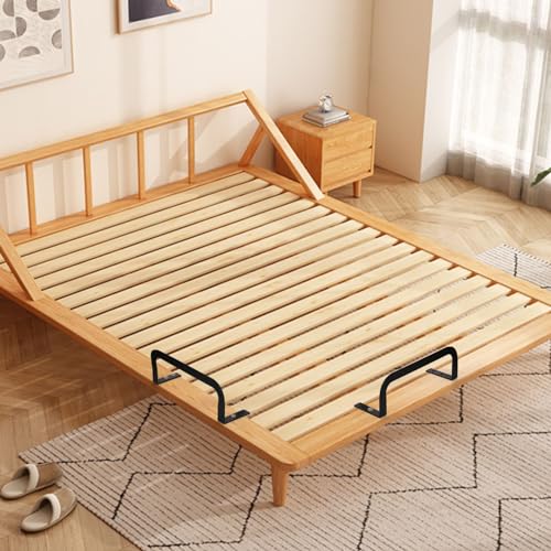 4 Pcs Mattress Retainer Bar, Metal Non-Slip Bed Slide Stopper