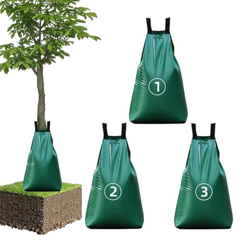 20 Gallon Tree Watering Bags (3 Pack) - Heavy Duty Slow Release PVC Drip Bags