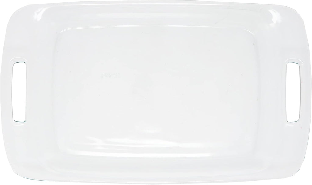 Pyrex C-233 3Qt Easy Grab Glass Baking Dish with Blue Lid | Durable & Oven Safe