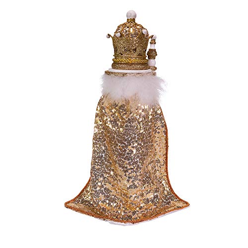 17.5-Inch Gold King Nutcracker - Holiday Decor, Whimsical Christmas Figure