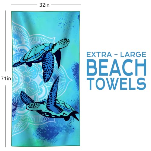 Oversized Microfiber Beach Towel, Extra Large Quick Dry Sandproof Travel Towel