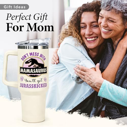 Mom 01 40oz Stainless Steel Coffee Tumbler - Perfect Gift for Mom from Daughter & Son