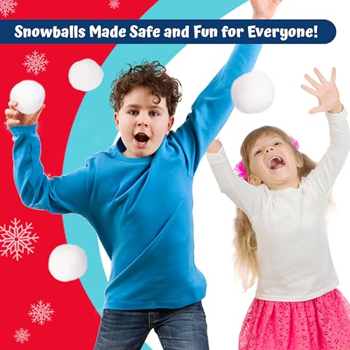 50-Piece Soft Plush Artificial Snowballs for Indoor Snowball Fight Games