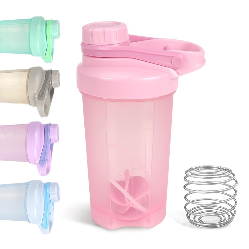 D.Y.A 16oz Shaker Bottle，Leak Proof Sports Shaker Cups for Protein Shakes，Shaker Bottle for Pre Workout and Travel To Go，BPA Free & Easy Clean Protein Shaker Bottle,Pink