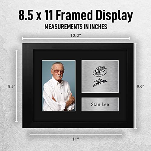 Framed Signed Printed Autograph Photo 8.5x11 Inch Display