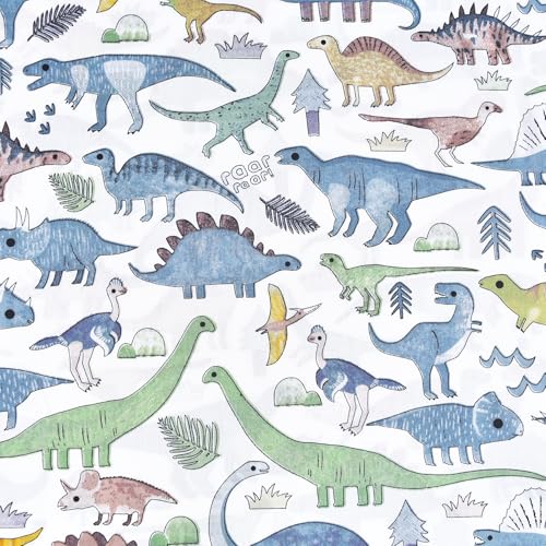 Dinosaur World Twin Sheet Set - 3-Piece 100% Cotton Bedding for Kids