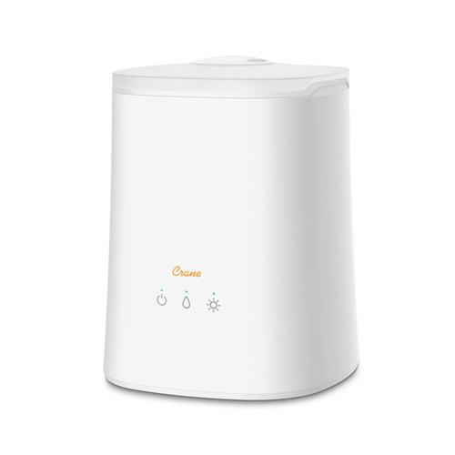 Crane Top Fill Ultrasonic Cool Mist Humidifier for Bedroom and Large Rooms, 1.2 Gallon Essential Oil Diffuser with Nightlight and Auto Shut-Off