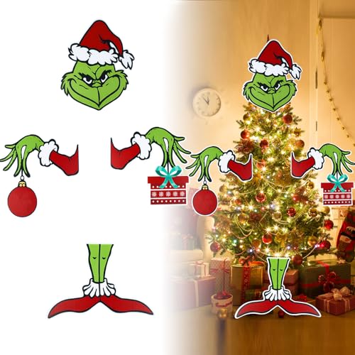 Festive Christmas Tree Topper Cutout Ornaments - Holiday Home Decor