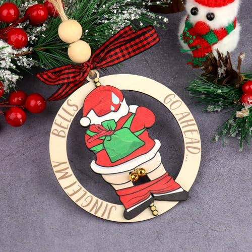 Funny Christmas Ornament 2025 Naughty Wooden Holiday Decor inappropriate Gifts