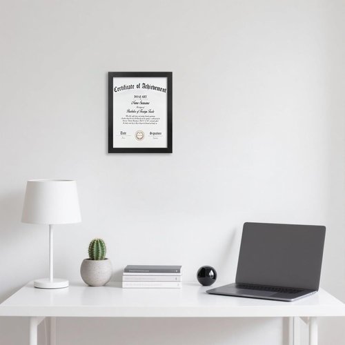 DOAI ART Certificate Frame - 8.5x11 Diploma & Document Display - 2-Pack, Black for Wall & Tabletop