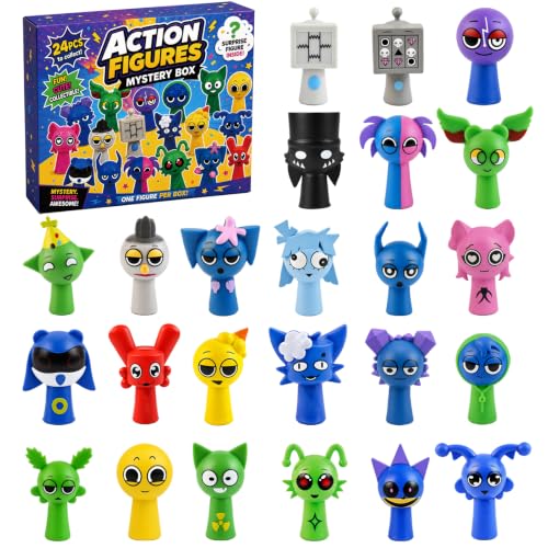 DONGYING 2026 Christmas Advent Calendar with 24 Multicolor Sprunky Action Figures