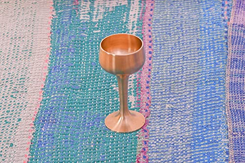 Handcrafted Bronze Sake Cup - Ayurveda Kansa Glass Tumbler for Barware, 4 Inches