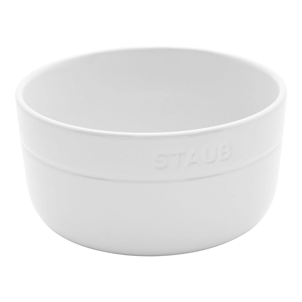 STAUB Ceramic Dinnerware 4-pc 5-inch Cereal Bowl Set - White