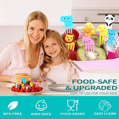 156-Piece Animal Food Picks for Kids, Cute Bento Lunch Box Accessories