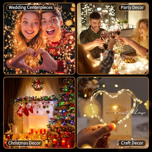 20-Pack Battery Operated LED Fairy Lights - 7ft Warm White 3-Mode Lights