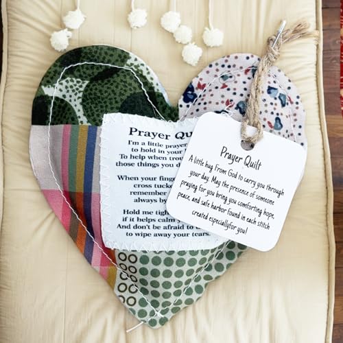 2-Pack Handmade Prayer Quilts - Pocket-Sized Comfort 4x4