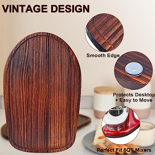 Wooden Sliding Tray for 4.5-5Qt Stand Mixers - Countertop Protection Mat