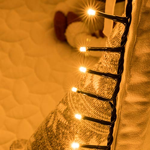 AWQ 500LED 49ft Christmas String Lights Warm White with Remote