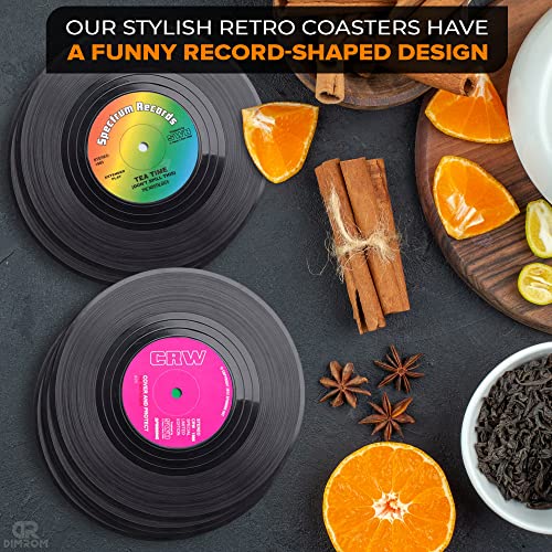 DIMROM 6 Pack Vinyl Coasters 4.1
