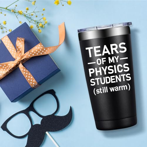 Tears Physics Black 20oz Stainless Steel Tumbler - Teacher Appreciation Gift