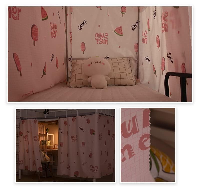 Bunk Bed Privacy Curtain for Dorm & Loft Beds - Blackout Bed Canopy Cloth