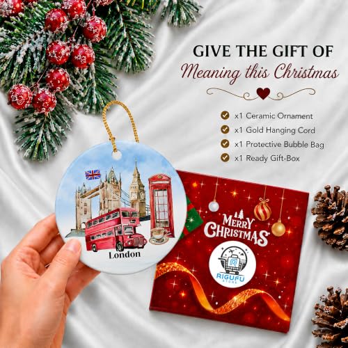 London Christmas Ornament - England Travel Souvenir Gift