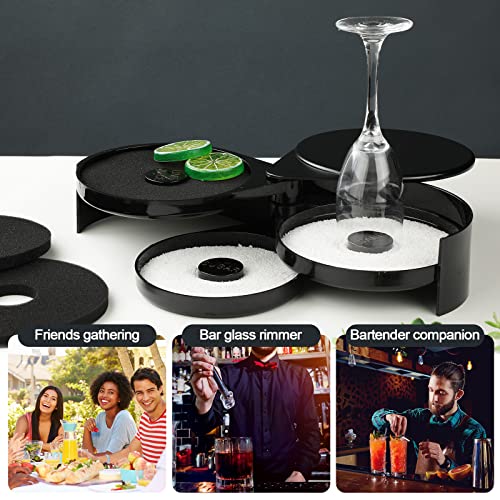 Treela 16-Piece Bar Rimmer Sponge Set for Glass & Cocktail Rimmers - Replacement Sponges