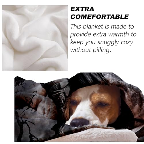 Turamurra Gothic Raven Moon Throw Blanket 60x80in – 80"x60" Premium Flannel