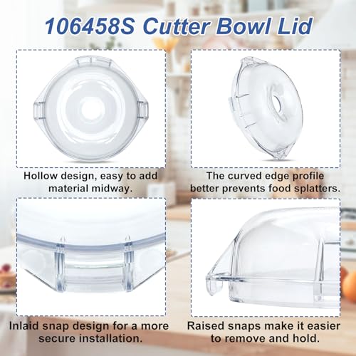 106458S Clear Cutter Bowl Lid for Commercial Food Processor