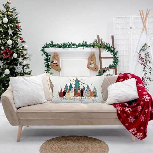 QGFM Christmas Chicken 20x12 Throw Pillow Cover – A-pillow Cover, Farmhouse Decor