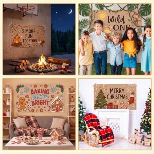 8 Pack 36x60 Inch Large Brown Kraft Paper Banners for Crafts & Decorations