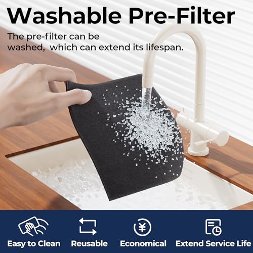 Large Room Air Purifier for Pets with HEPA Filter & Air Quality Monitor