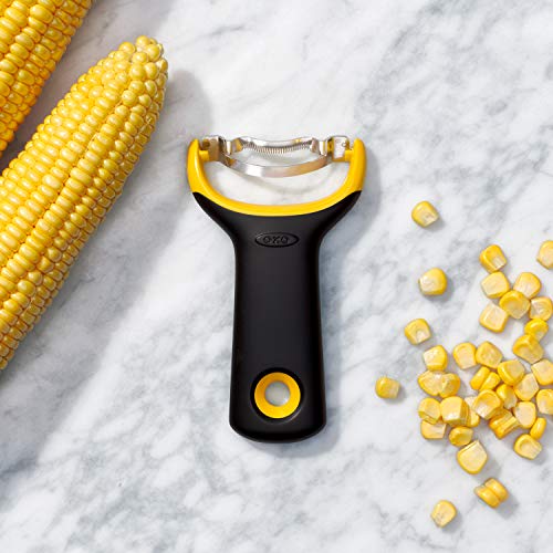 Stainless Steel Corn Peeler & Kernel Stripper with Ergonomic Handle
