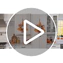 6 PCS 9-Inch Mini Fall Wreaths for Kitchen Cabinets, Thanksgiving Autumn Decor